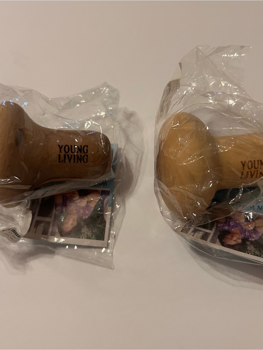Young Living Olive Wood Massage tools - set of 2 Light Brown Finish - Picture 2 of 8